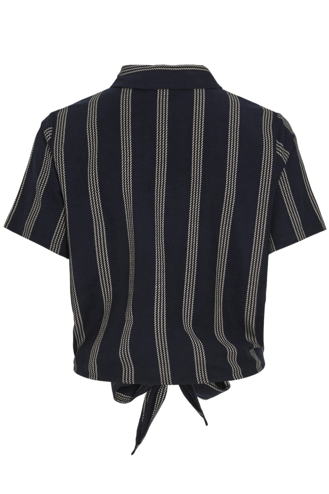 VIPRISILLA PRINT S/S KNOT SHIRT/1 14105067 NAVY BLAZER